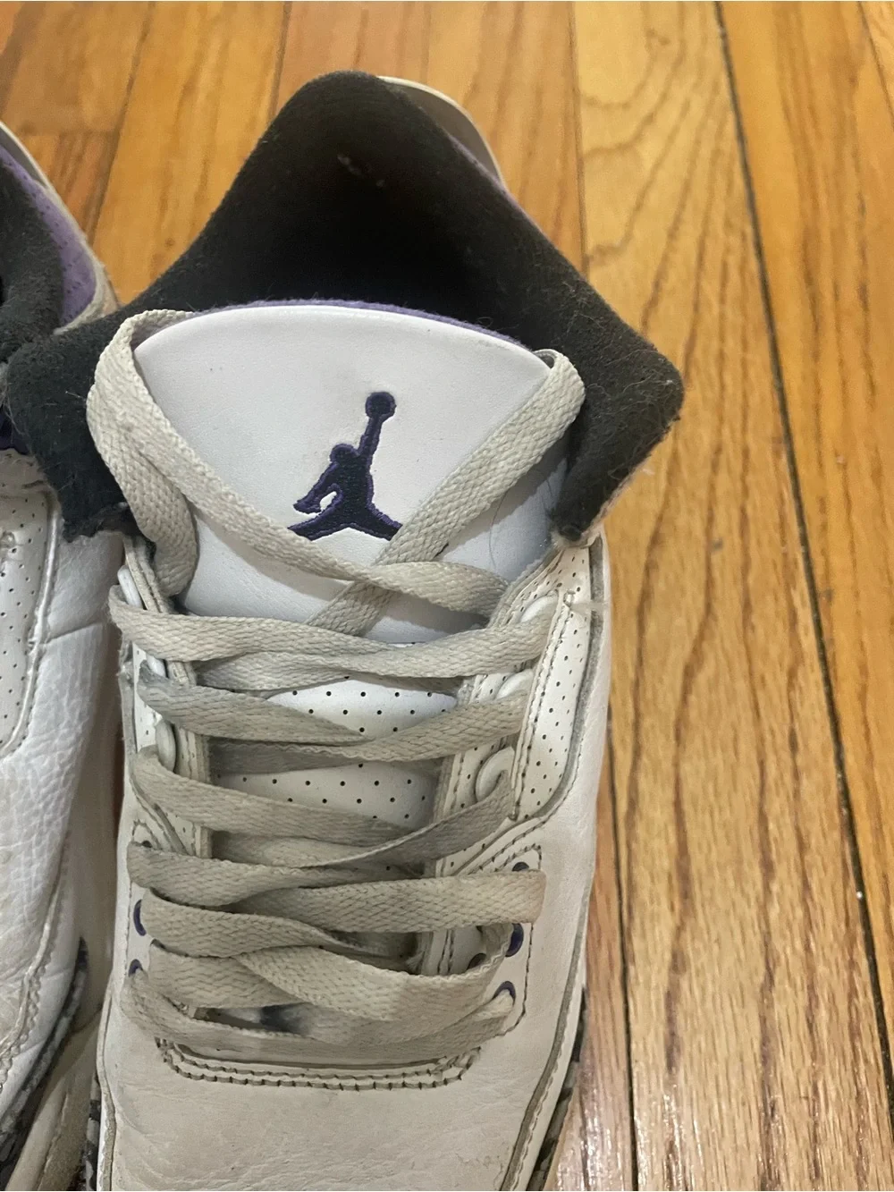 Jordan Men's White Black Cement Sneakers